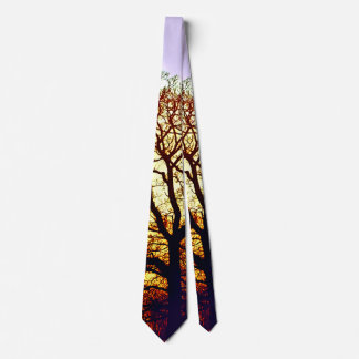 MISTY SUN TREES NECK TIE
