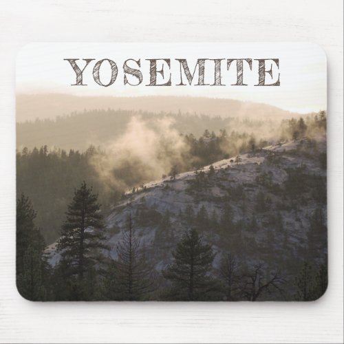 Misty Sunset in Yosemite Mouse Pad