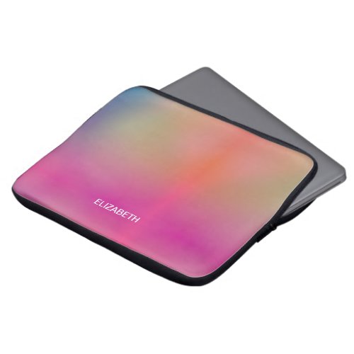 Misty Sunset Pink Gold Gradient Laptop Sleeve