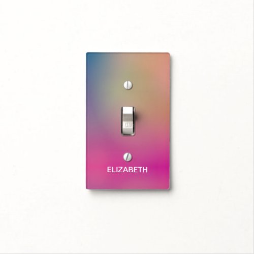 Misty Sunset Pink Gold Gradient Light Switch Cover