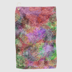 Misty Swirls of Purples Greens Pinks Grays Colors Golf Towel