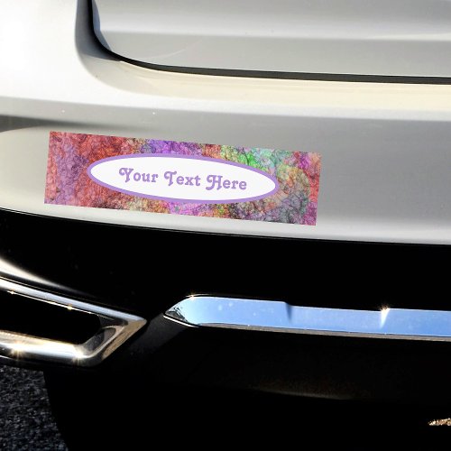 Misty Swirls of Purples Pinks Yellow Gray Squiggle Car Magnet