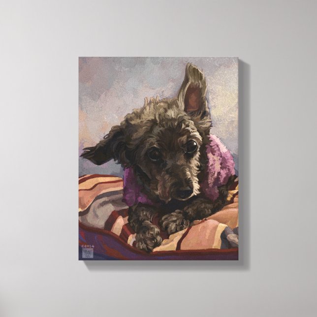 Misty the Poodle Canvas Print (Front)
