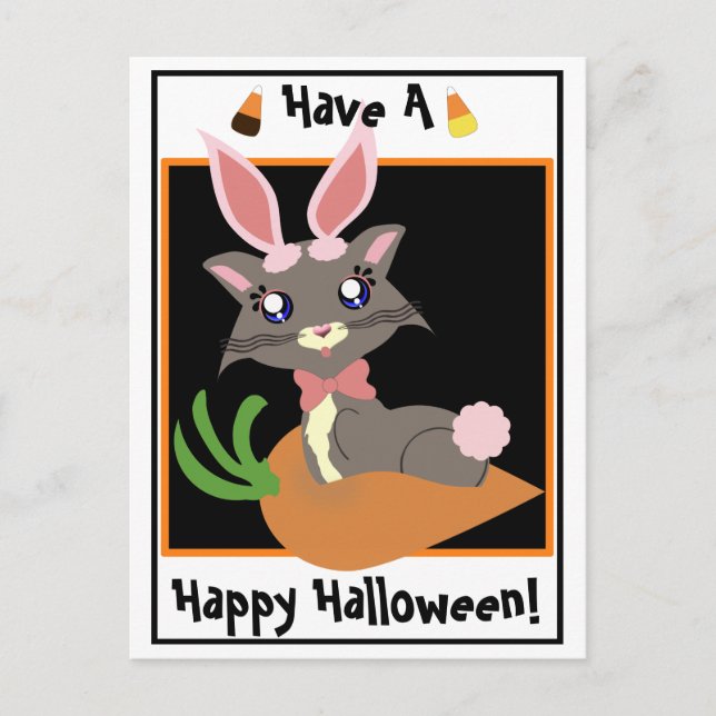 Misty Toon Kitty Bunny! Postcard (Front)