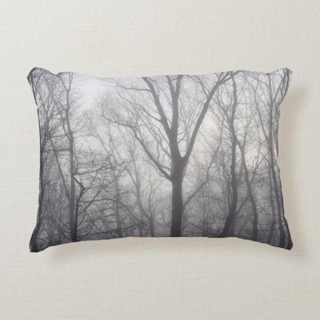 Misty Trees Decorative Pillow (Front)