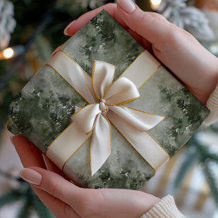 Misty Watercolor Forest Wrapping Paper