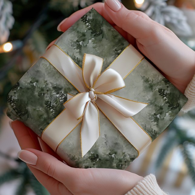 Misty Watercolor Forest Wrapping Paper (Creator Uploaded)