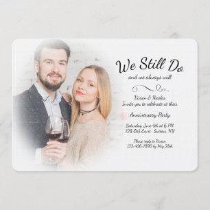 Misty We Still Do Photo Anniversary Invitation