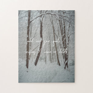 Misty winter forest jigsaw puzzle