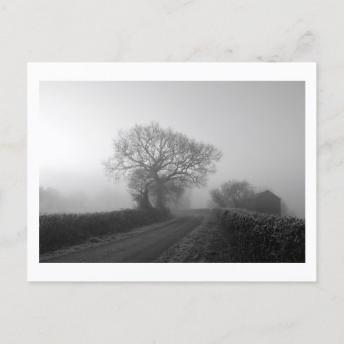 Misty Winter Morning Cheshire England Postcard