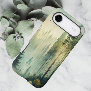 Misty Woodland Evergreen Forest iPhone 17 Air Case