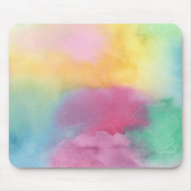 Misty Yellow, Green, Pink Mousepad (Front)