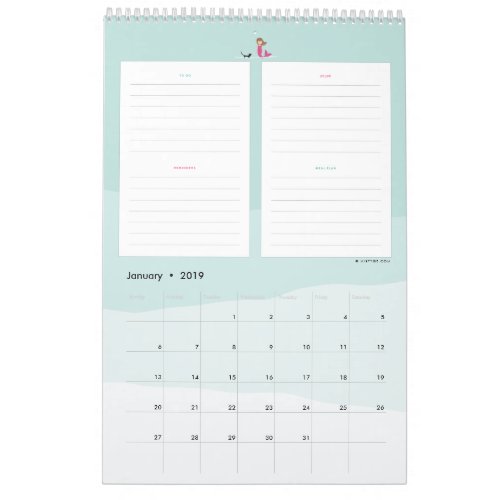 Mistyqe mermaid Planner Calendar