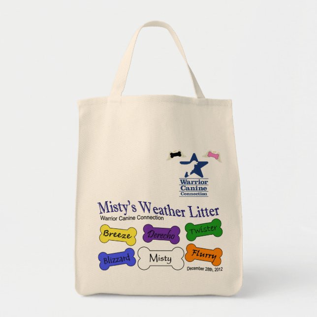 Misty's Litter - grocery tote (Front)