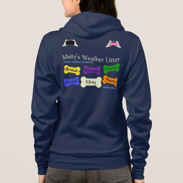 Misty's Weather Litter Zip print hoodie (Back)