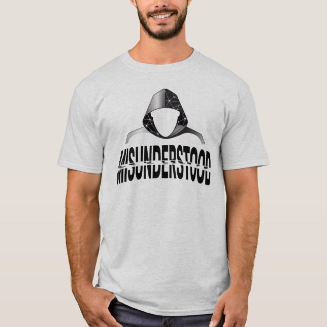 Misunderstood Glitch Hoodie Phantom T-Shirt (Front)