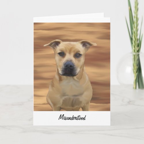 Misunderstood Pit Bull Terrier Inmate Greeting Card