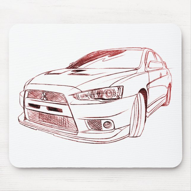 Mit Lancer Evo X 2008 Mouse Pad (Front)