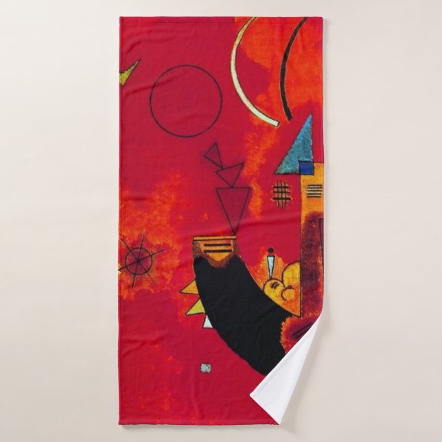 Mit und Gegen, 1929 by Wassily Kandinsky Bath Towel (Bath Towel)