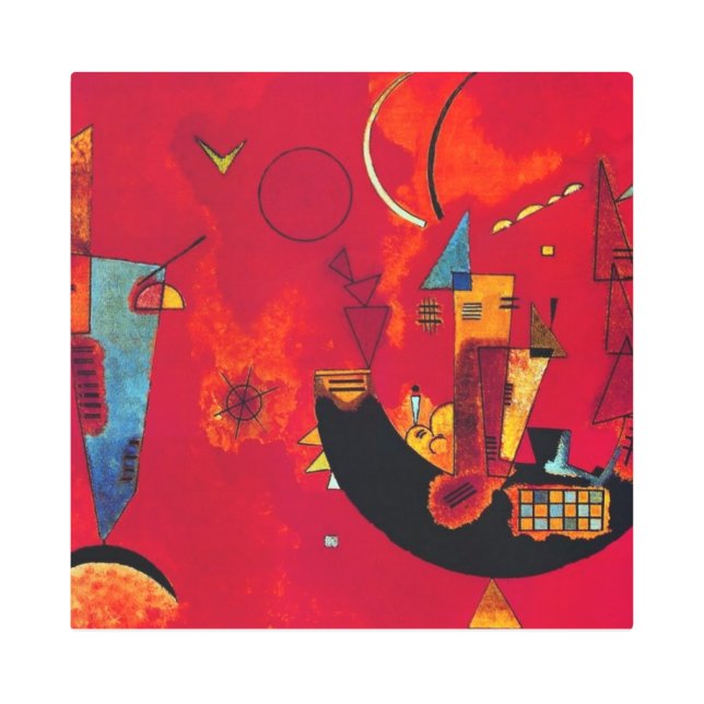Mit und Gegen, 1929 by Wassily Kandinsky Metal Print (Front)