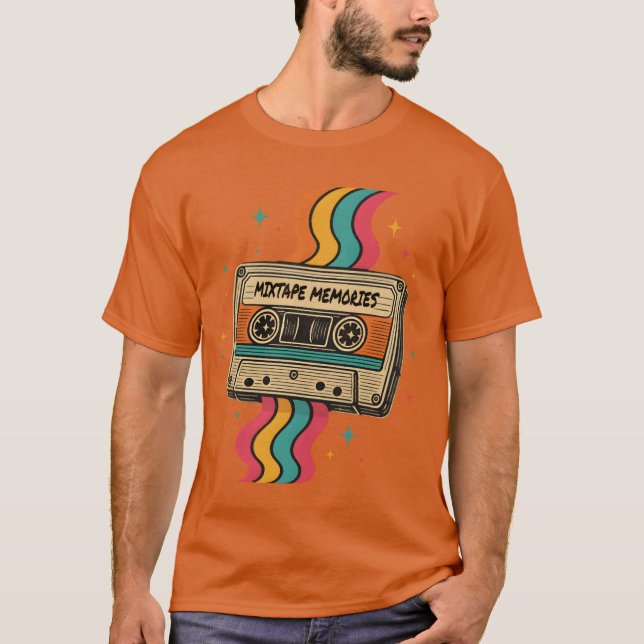 Mitape Memories Retro Cassetteape Design friend T-Shirt (Front)
