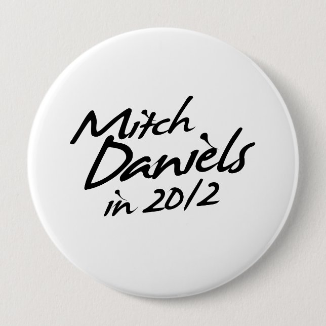 MITCH DANIELS 2012 Autograph Button (Front)