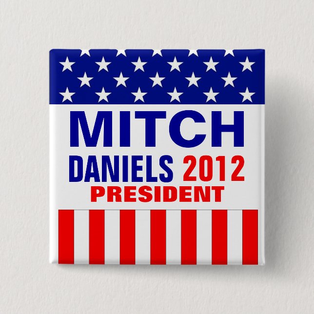 Mitch Daniels 2012 Pinback Button (Front)