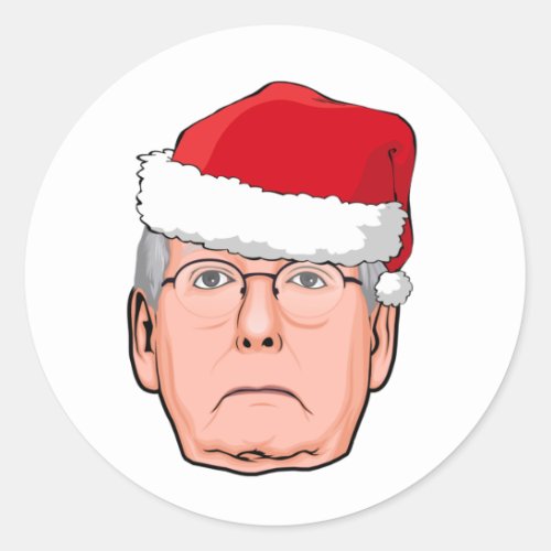 MITCH MCCONNELL CHRISTMAS CLASSIC ROUND STICKER