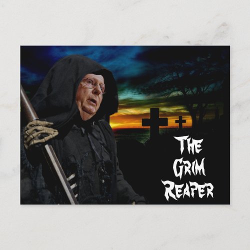 Mitch McConnell Grim Reaper Postcard