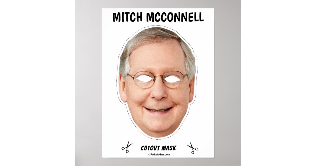 MITCH MCCONNELL Halloween Mask Poster | Zazzle