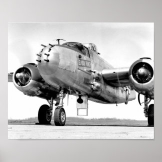 Mitchell B-25 Bomber - Sunday Punch - WW2 1945 Poster