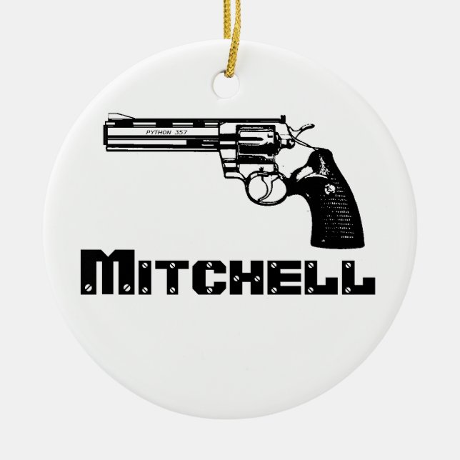 Mitchell! Ceramic Ornament (Front)