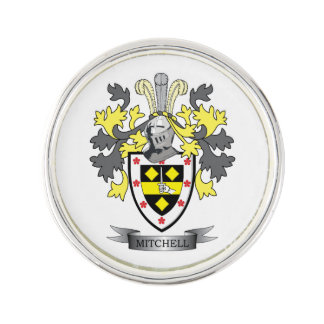 Mitchell Family Crest Coat of Arms Lapel Pin