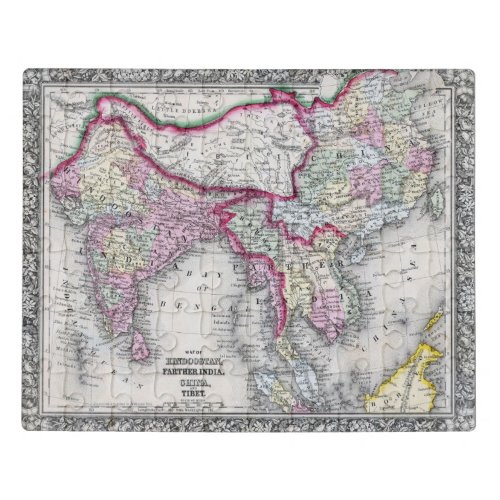 Mitchell Map  India Tibet China  SE Asia Jigsaw Puzzle