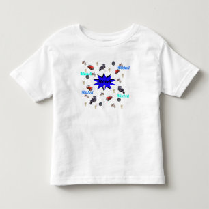 Mitchell Name With Cars Teddies And Motorbikes, Toddler T-shirt