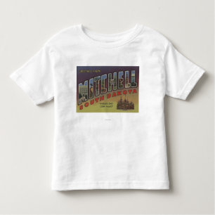 Mitchell, South Dakota - Large Letter Scenes Toddler T-shirt