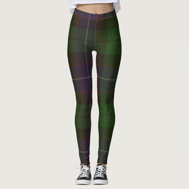 Mitchell Tartan Clan Plaid Leggings (Front)