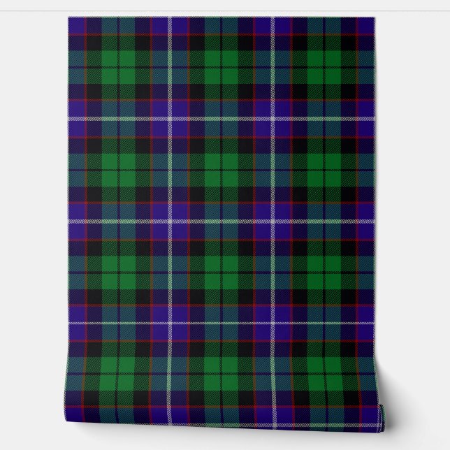 Mitchell Tartan Plaid Scottish Clan Wallpaper (Unrolling)