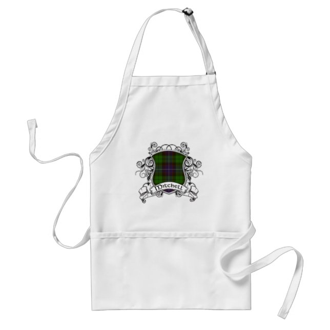 Mitchell Tartan Shield Adult Apron (Front)