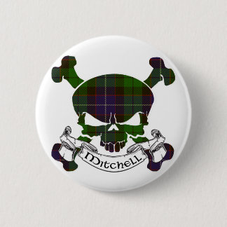 Mitchell Tartan Skull Button