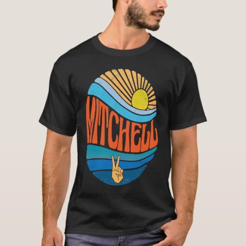 Mitchell  Vintage Sunset Mitchell Groovy Tie Dye T_Shirt