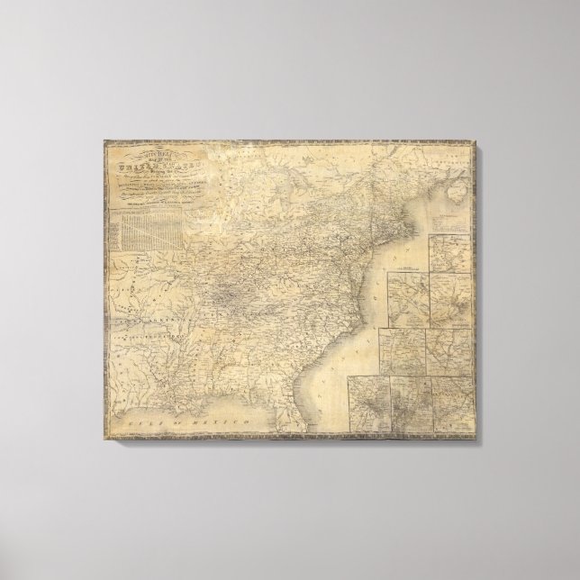 Mitchell's map of the United States Canvas Print (Front)