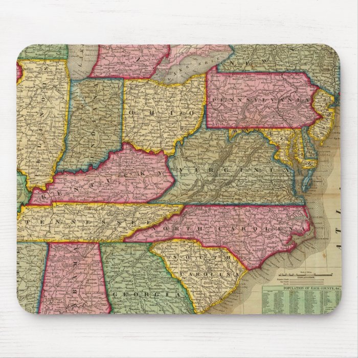 Mitchell's National Map of the American Republic Mouse Pad