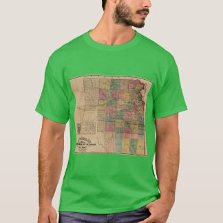 Mitchells Sectional Map of Kansas 1859 T-Shirt