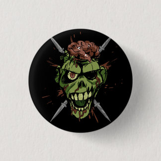 mitch's zombie graphic pinback button