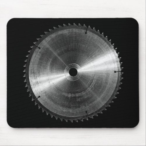 Miter Saw Blade_BW Mouse Pad