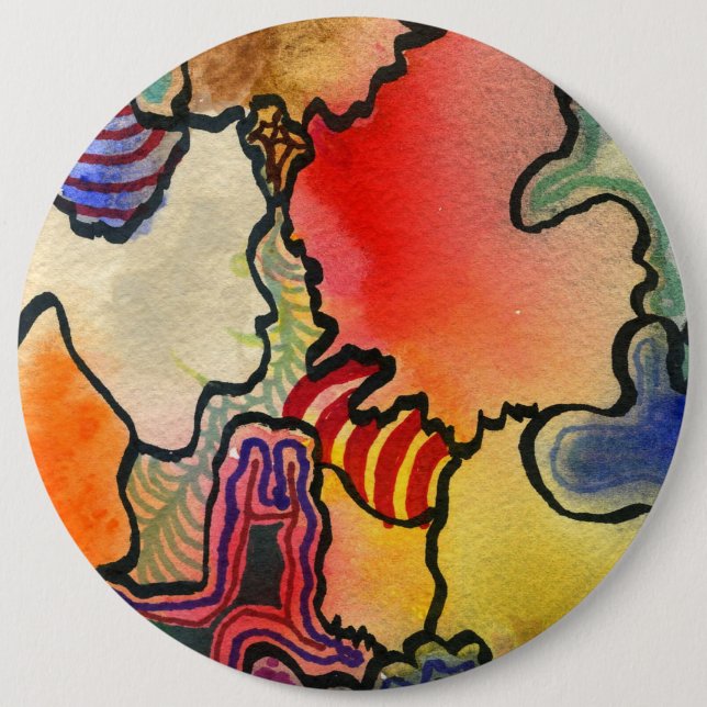 "Mites and Tites" Abstract Art Button (Front)