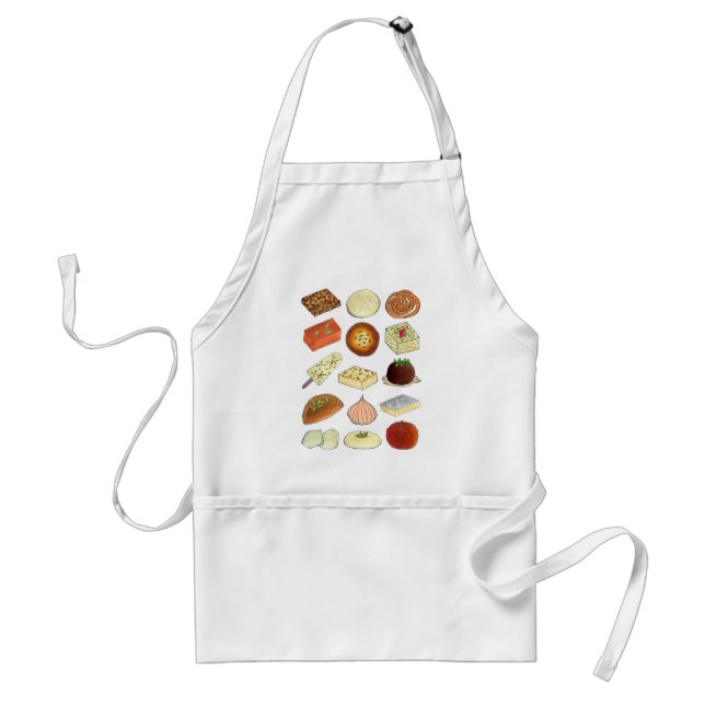 MITHAI Classic Indian Bengal Pakistani Sweets Food Adult Apron (Front)