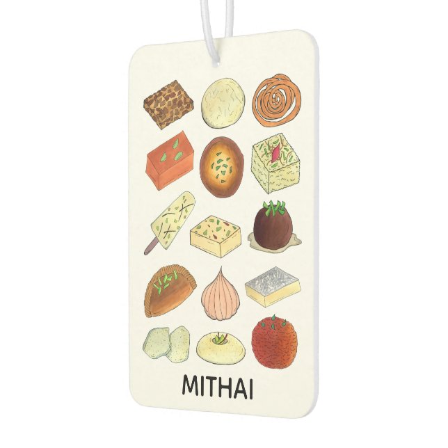 MITHAI Classic Indian Bengal Pakistani Sweets Food Air Freshener (Left)