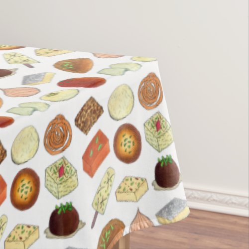 Mithai Indian Candy Sweets Confectionery Barfi Tablecloth
